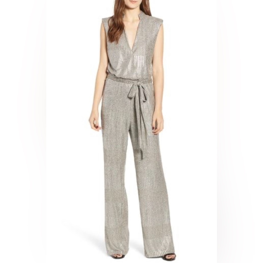 Bishop Young Aspen Zippered Back Fully Lined Elastic Waist Jumpsuit. Size M NWT - Picture 2 of 8